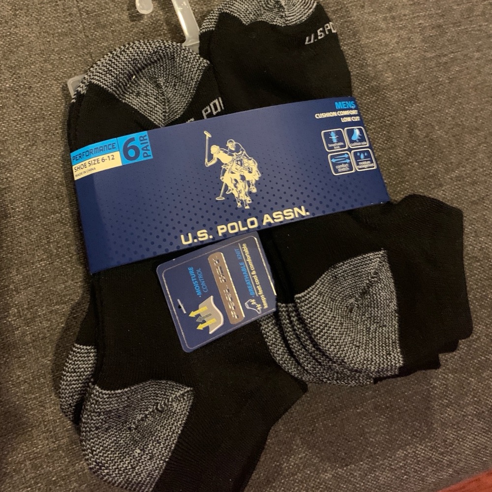 US Polo Assn Low Cut Socks 6 pair